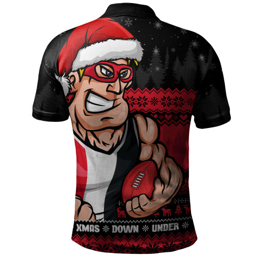 St Kilda Polo Shirt Merry Christmas Down Under Footy Power Style St Kilda Polo Shirt Merry Christmas Down Under Footy Power Style
