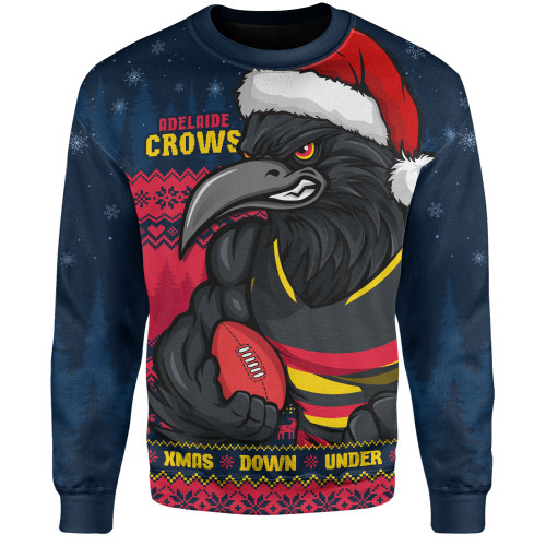Adelaide Crows Sweatshirt Merry Christmas Down Under Footy Power Style