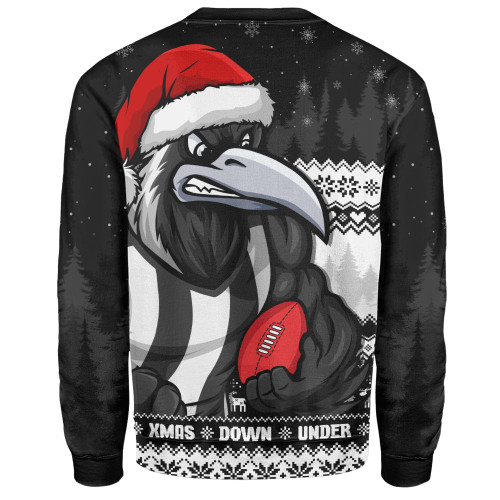 Collingwood Sweatshirt Merry Christmas Down Under Footy Power Style