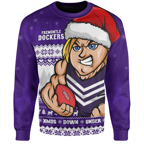 Fremantle Sweatshirt Merry Christmas Down Under Footy Power Style