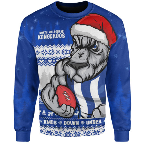North Melbourne Sweatshirt Merry Christmas Down Under Footy Power Style