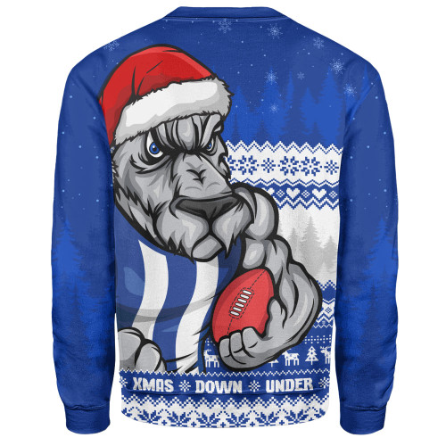 North Melbourne Sweatshirt Merry Christmas Down Under Footy Power Style