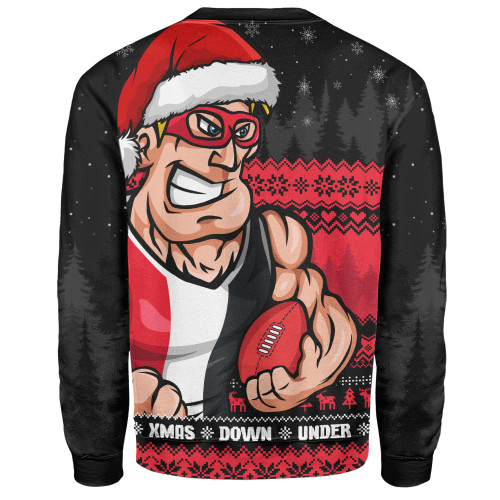 St Kilda Sweatshirt Merry Christmas Down Under Footy Power Style