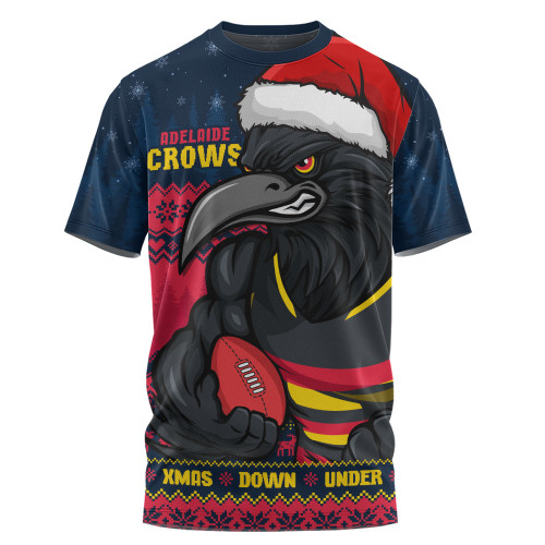 Adelaide Crows T-Shirt Merry Christmas Down Under Footy Power Style