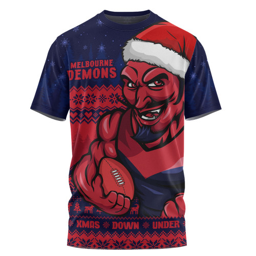 Melbourne T-Shirt Merry Christmas Down Under Footy Power Style