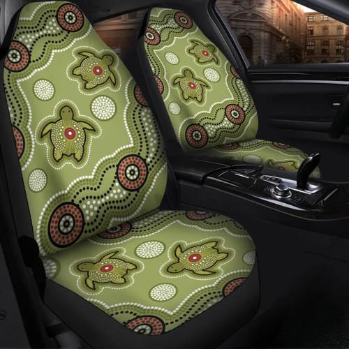 Australia Aboriginal Car Seat Covers - Indigenous Turtle Ver03 Australia Aboriginal Car Seat Covers - Indigenous Turtle Ver03