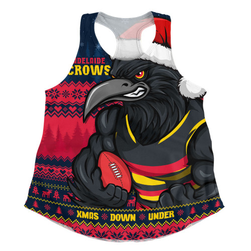 Adelaide Crows Women Racerback Singlet Merry Christmas Down Under Footy Power Style