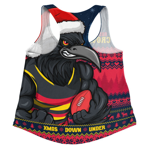 Adelaide Crows Women Racerback Singlet Merry Christmas Down Under Footy Power Style