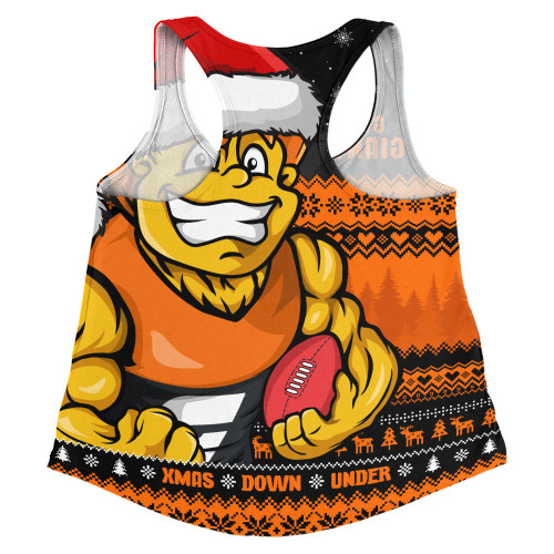 GWS GIANTS Women Racerback Singlet Merry Christmas Down Under Footy Power Style