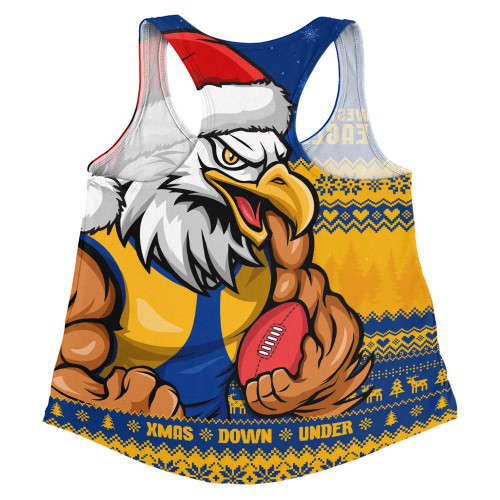 West Coast Eagles Women Racerback Singlet Merry Christmas Down Under Footy Power Style West Coast Eagles Women Racerback Singlet Merry Christmas Down Under Footy Power Style