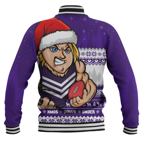 Fremantle Baseball Jacket Merry Christmas Down Under Footy Power Style