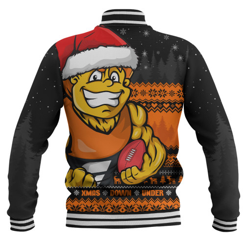 GWS GIANTS Baseball Jacket Merry Christmas Down Under Footy Power Style GWS GIANTS Baseball Jacket Merry Christmas Down Under Footy Power Style