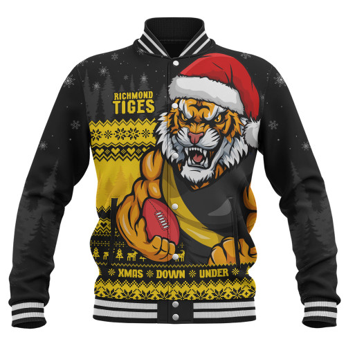 Richmond Baseball Jacket Merry Christmas Down Under Footy Power Style