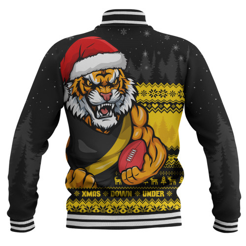 Richmond Baseball Jacket Merry Christmas Down Under Footy Power Style Richmond Baseball Jacket Merry Christmas Down Under Footy Power Style