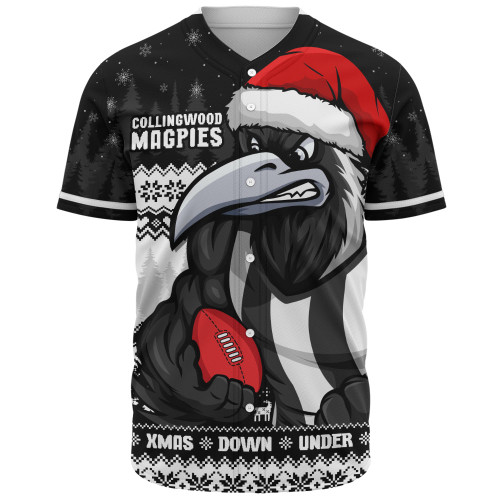 Collingwood Baseball Shirt Merry Christmas Down Under Footy Power Style