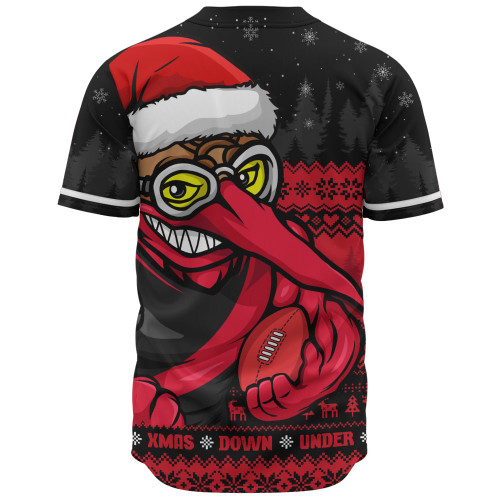 Essendon Baseball Shirt Merry Christmas Down Under Footy Power Style Essendon Baseball Shirt Merry Christmas Down Under Footy Power Style