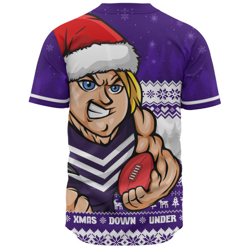 Fremantle Baseball Shirt Merry Christmas Down Under Footy Power Style