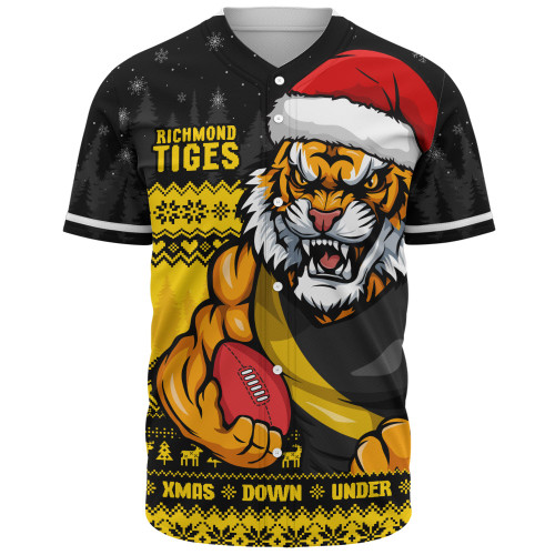 Richmond Baseball Shirt Merry Christmas Down Under Footy Power Style