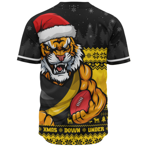 Richmond Baseball Shirt Merry Christmas Down Under Footy Power Style Richmond Baseball Shirt Merry Christmas Down Under Footy Power Style