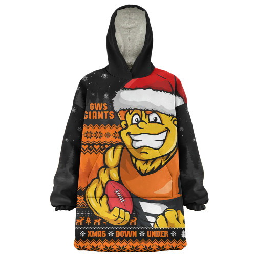 GWS GIANTS Snug Hoodie Merry Christmas Down Under Footy Power Style