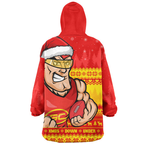 Gold Coast SUNS Snug Hoodie Merry Christmas Down Under Footy Power Style