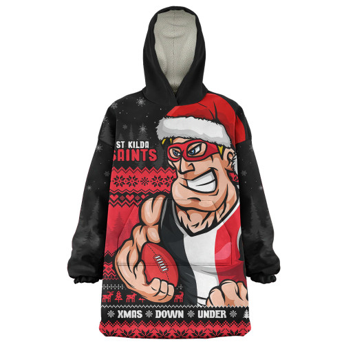 St Kilda Snug Hoodie Merry Christmas Down Under Footy Power Style