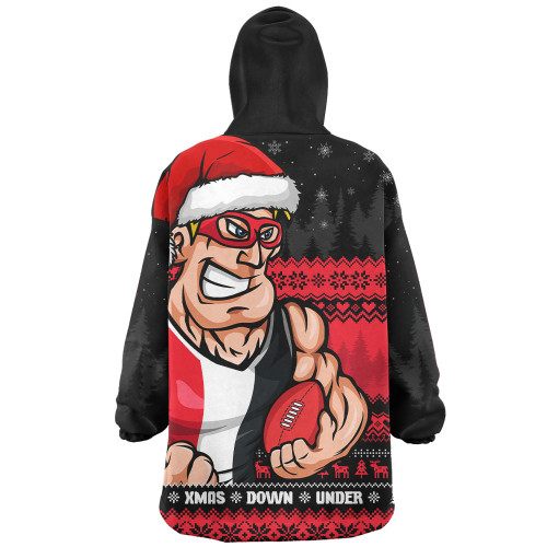 St Kilda Snug Hoodie Merry Christmas Down Under Footy Power Style