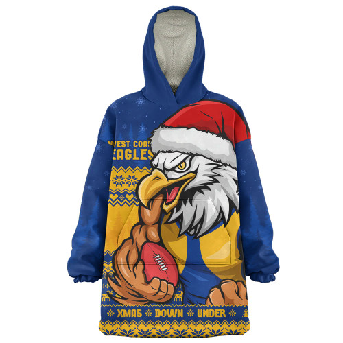 West Coast Eagles Snug Hoodie Merry Christmas Down Under Footy Power Style