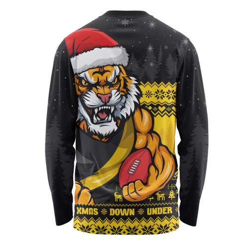 Richmond Long Sleeve T-shirt Merry Christmas Down Under Footy Power Style