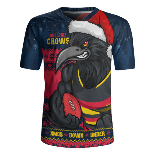 Adelaide Crows Rugby Jersey Merry Christmas Down Under Footy Power Style