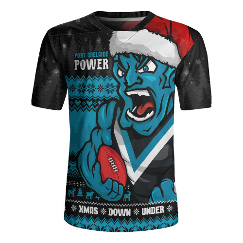 Port Adelaide Rugby Jersey Merry Christmas Down Under Footy Power Style