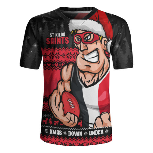 St Kilda Rugby Jersey Merry Christmas Down Under Footy Power Style