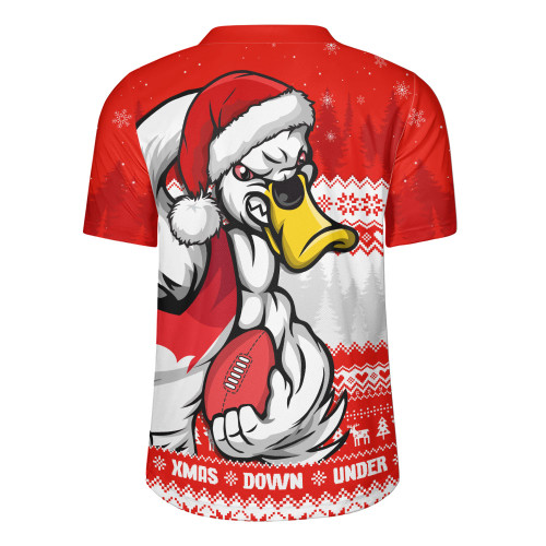 Sydney Swans Rugby Jersey Merry Christmas Down Under Footy Power Style