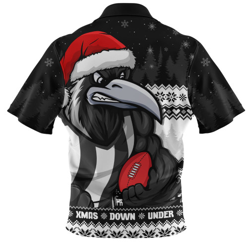 Collingwood Zip Polo Shirt Merry Christmas Down Under Footy Power Style Collingwood Zip Polo Shirt Merry Christmas Down Under Footy Power Style