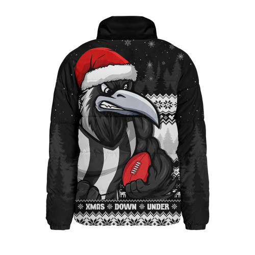 Collingwood Padded Jacket Merry Christmas Down Under Footy Power Style