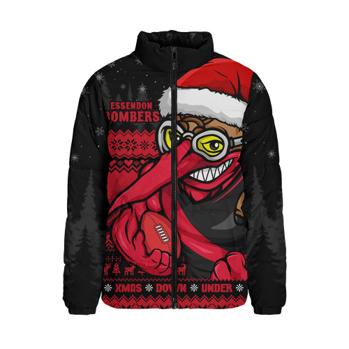 Essendon Padded Jacket Merry Christmas Down Under Footy Power Style
