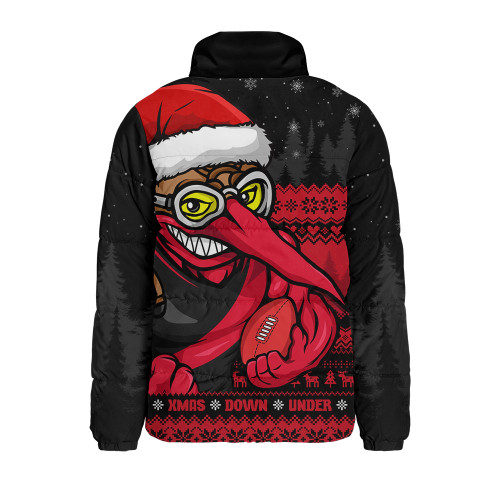 Essendon Padded Jacket Merry Christmas Down Under Footy Power Style