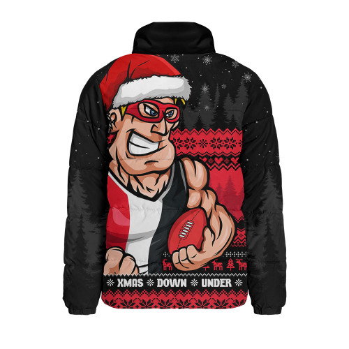 St Kilda Padded Jacket Merry Christmas Down Under Footy Power Style