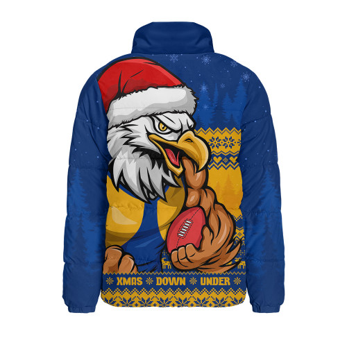 West Coast Eagles Padded Jacket Merry Christmas Down Under Footy Power Style