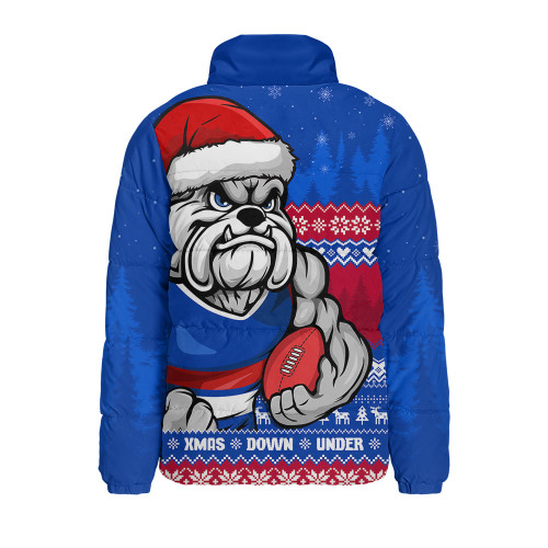 Western Bulldogs Padded Jacket Merry Christmas Down Under Footy Power Style