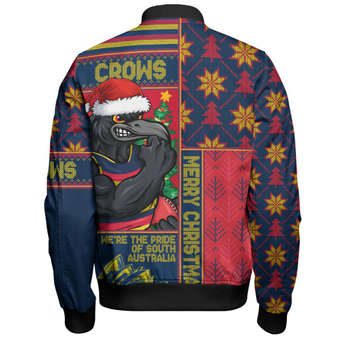 Adelaide Crows Bomber Jacket Merry Christmas Knit Style Festive Spirit Adelaide Crows Bomber Jacket Merry Christmas Knit Style Festive Spirit