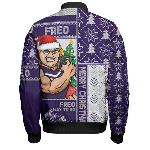 Fremantle Bomber Jacket Merry Christmas Knit Style Festive Spirit Fremantle Bomber Jacket Merry Christmas Knit Style Festive Spirit