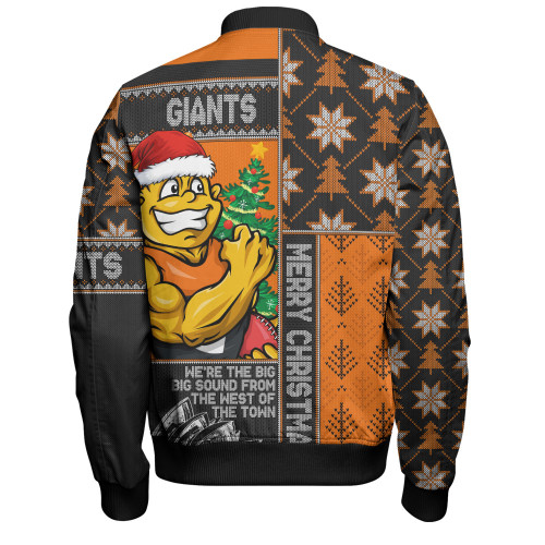 GWS GIANTS Bomber Jacket Merry Christmas Knit Style Festive Spirit