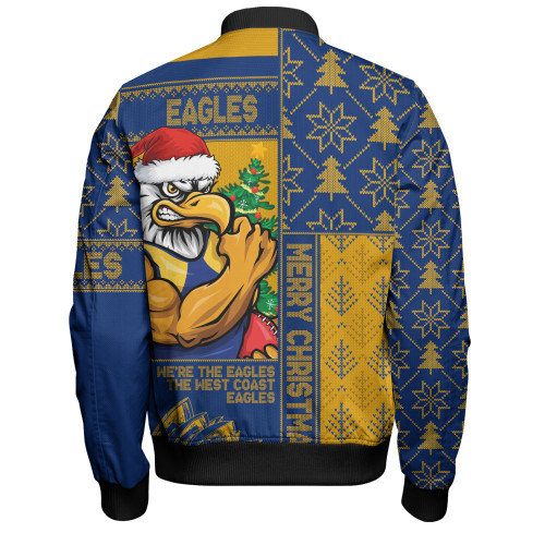 West Coast Eagles Bomber Jacket Merry Christmas Knit Style Festive Spirit West Coast Eagles Bomber Jacket Merry Christmas Knit Style Festive Spirit