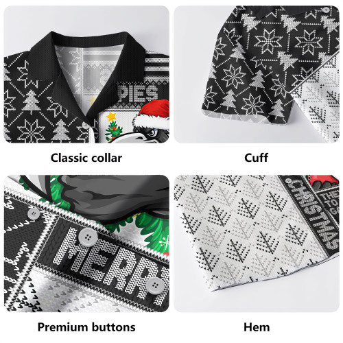 Collingwood Hawaiian Shirt Merry Christmas Knit Style Festive Spirit Collingwood Hawaiian Shirt Merry Christmas Knit Style Festive Spirit