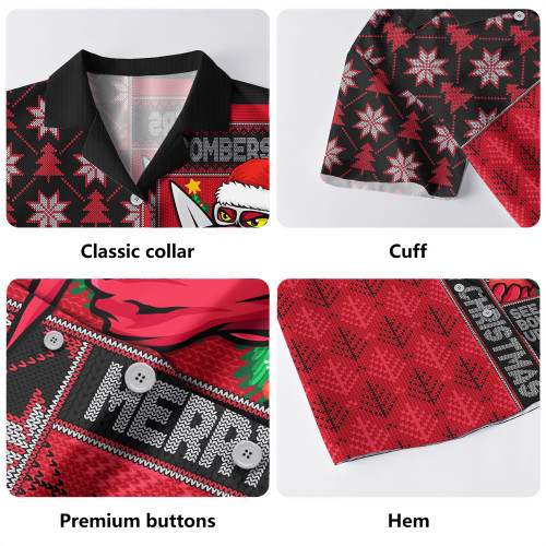Essendon Hawaiian Shirt Merry Christmas Knit Style Festive Spirit Essendon Hawaiian Shirt Merry Christmas Knit Style Festive Spirit