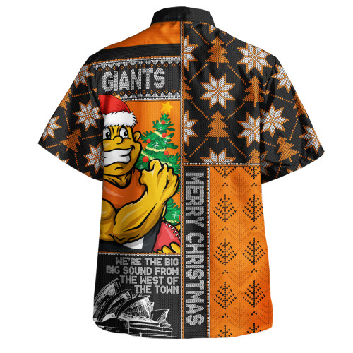 GWS GIANTS Hawaiian Shirt Merry Christmas Knit Style Festive Spirit GWS GIANTS Hawaiian Shirt Merry Christmas Knit Style Festive Spirit