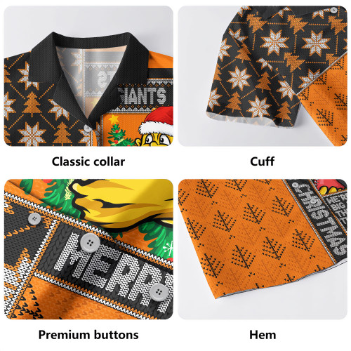 GWS GIANTS Hawaiian Shirt Merry Christmas Knit Style Festive Spirit