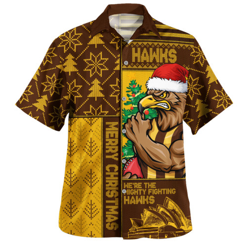 Hawthorn Hawaiian Shirt Merry Christmas Knit Style Festive Spirit