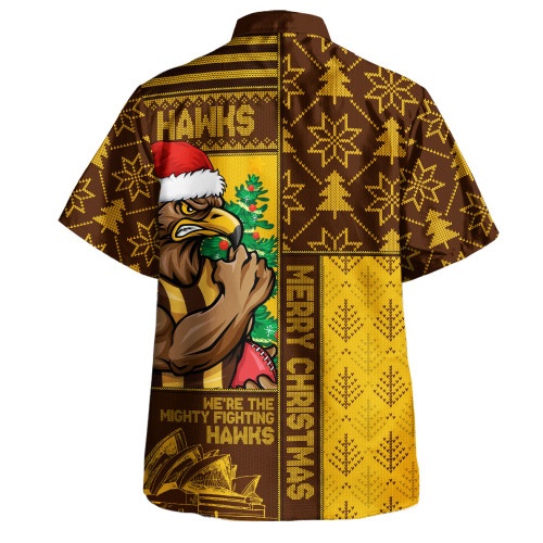 Hawthorn Hawaiian Shirt Merry Christmas Knit Style Festive Spirit Hawthorn Hawaiian Shirt Merry Christmas Knit Style Festive Spirit